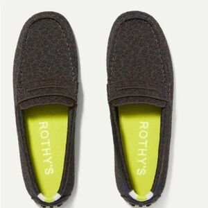 Rothy's Charcoal Loafers with Lime Insole
